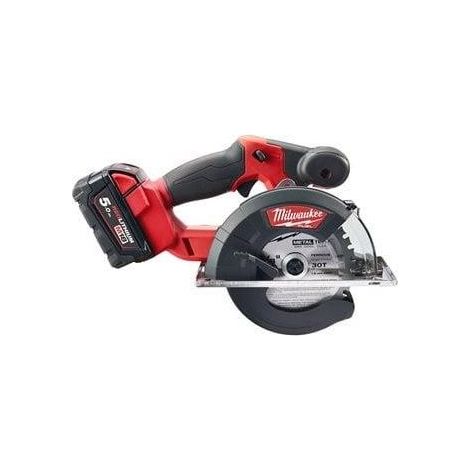 Milwaukee 4933459193 M18 FMCS-502X-Sega Circolare in Metallo con 2 batterie da 5,0 Ah in Scatola HD, Colore: Rosso, 18 V, Red (1/5)