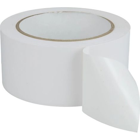 Ruban plastique lisse blanc 50 mm