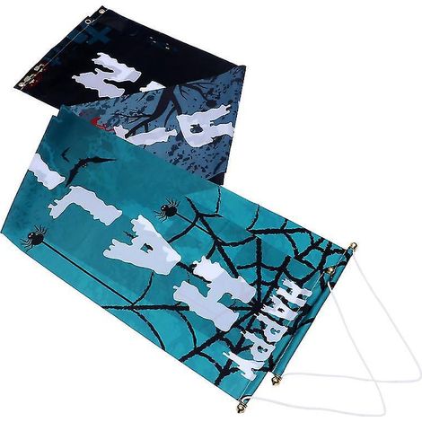 1 paire de drapeaux à suspendre pour l'extérieur, décoration d'Halloween (1/3)