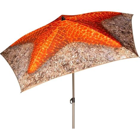 Strandsonnenschirm Aktive Starfish Muster erdig 180 cm UV40 (1/2)