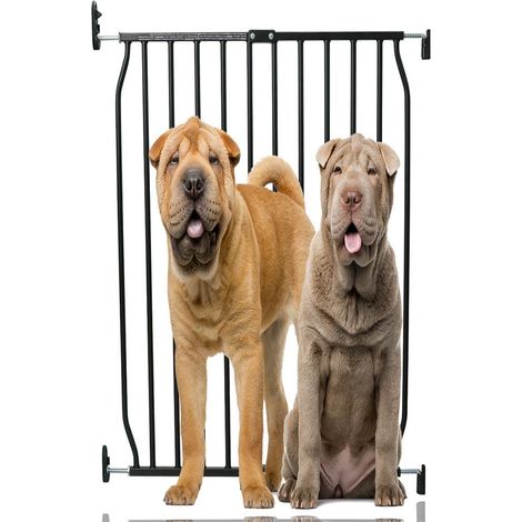 Bettacare Extra Tall Eco Screw Fit Pet Gate, Black, 70cm - 80cm, Extra Tall Gate 100cm in Height, Screw Fitted Dog Gate