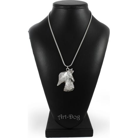 Scottish Terrier, Aberdeen Terrier - collana con ciondolo a forma di cane su catena d'argento, gioiello unico di Art-Dog (1/5)