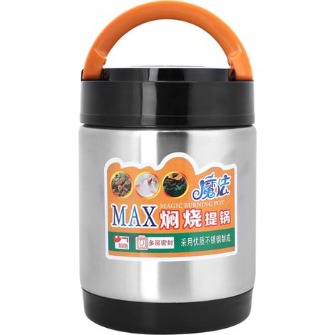 Boîte Repas Isotherme 3 Couches Acier Inoxydable 1800ML pour Conservation de Chaleur