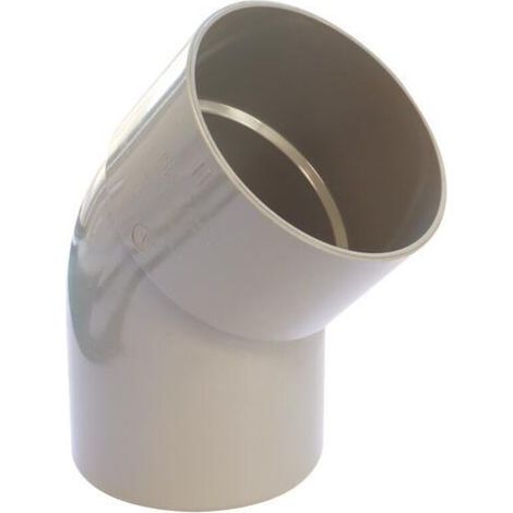Coude pvc 45° mf ø 80 raccord évacuation - Interplast (1/3)