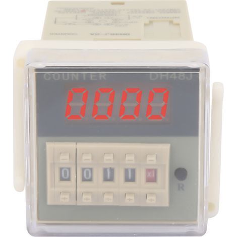 O111ROM DH48J-8A LCD numérique électronique 8 broches compteur relais temporisé 0-999900 (12VAC/DC) (1/5)