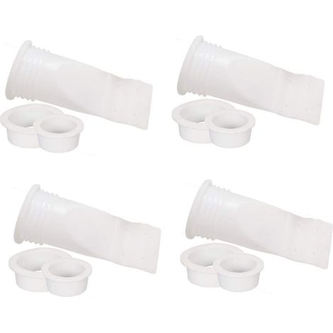 Ensemble de 4 clapets anti-retour réglables multicolores, valve unidirectionnelle, siphon de sol en silicone pour canalisations de toilettes, salle de bain, cuisine (blanc) (1/5)