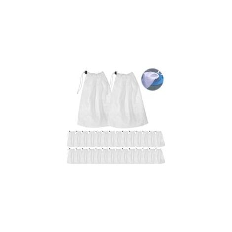 Confezione da 30 sacchetti a rete di ricambio per aspiratori per piscine, sacchetti per filtri da piscina con coulisse, sacchetti per la pulizia. - Crezuo (1/4)