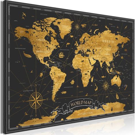 Tableau Luxurious World (1 Part) Wide - 120 x 80 cm (1/3)