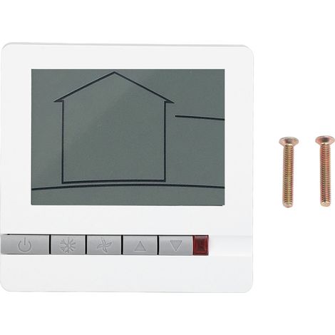 Eosnow Digitaler intelligenter Thermostat mit LCD-Bildschirm, bürstenloser Lüfter, Heimtemperaturregler für die Raumheizung
