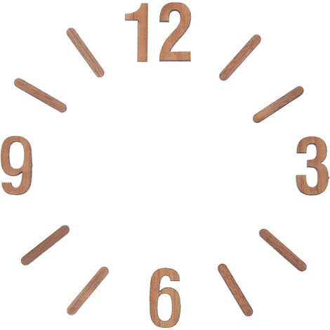 jeu de chiffres pour horloge murale à monter soi-même, kit de chiffres de remplacement pour horloge-2.50X2.40X0.30CM