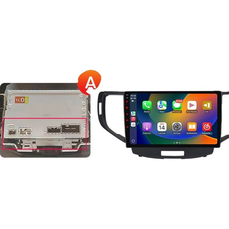 Radio de voiture, compatibilité avec smartphone, contrôle vocal AI, compatible avec Honda Accord 8 2008-2012, WIFI 4GB-64GB A (1/2)