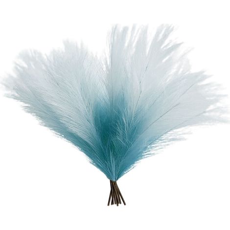 8Pcs Artificial Pampas Grass Versatile Decorative Gradient Blue Modern Vase Filler Faux Pampas Grass For Home Office Parties (1/5)