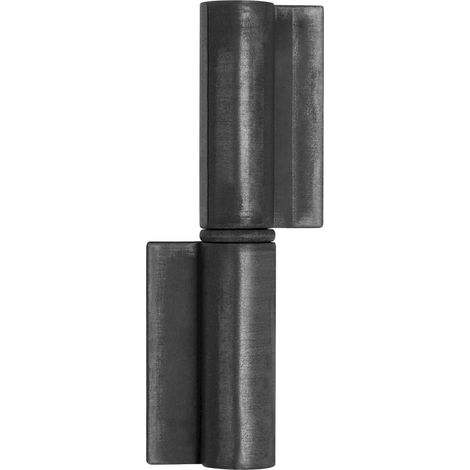 2er Pack - Anschweißband Außen-Ø 20 mm / H: 120 mm mit langer Fahne Stahl schwarz