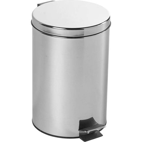 Aqualine Simple Line - Papelera 12 L, acero inoxidable pulido 27112 (1/5)