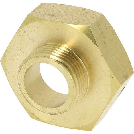 Anquier – Réduction laiton femelle 1"1/4 mâle 3/4 – Filetage 33-20 – Longueur filetage 10 mm – Norme A.C.S. NF EN 12164