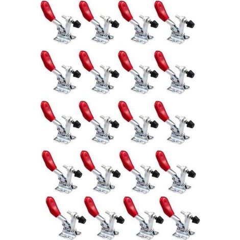 Set of 20 Quick Release Horizontal Toggle Clamps for Efficient Clamping (1/4)