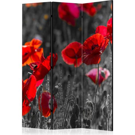 Paravent 3 Volets "Red Poppies" 135x172cm (1/2)