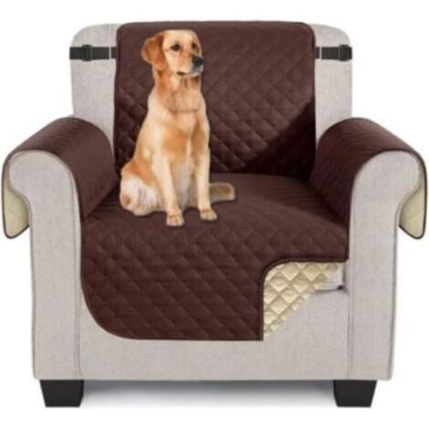 1 Seater Armchair Cover, Waterproof Sofa Cover, Reversible Sofa Cover, Non-Slip Sofa Covers for Dogs and Pets - 56 x 192 cm (1 Seater, Coffee) (1/4)
