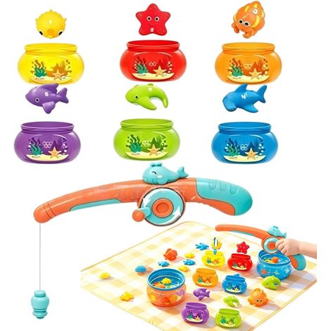 De Pêche Magnétique Activités Éducatives d'apprentissage des Couleurs Jouet De Pêche Magnétique Pour Table, Fête, Baignade, , Bain, Piscine, Planche, En Extérieur (1/5)