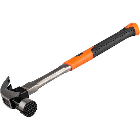 Carpenter Hammer Grip TPR Claw Hammer Double V Nails, Double Grooves for Nails, Strong Magnets for Home and Property Maintenance (1/5)