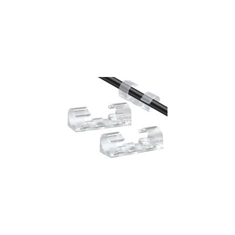 Lot de 40 Clips Auto-adhésifs pour Gestion des câbles, organisateurs de câbles pour TV, PC, Ordinateur Portable, câble Ethernet, Bureau, Maison (1/5)