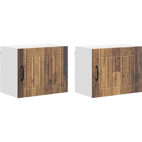 Maison Exclusive - Armario de Pared LUCCA 2 pcs Madera envejecida