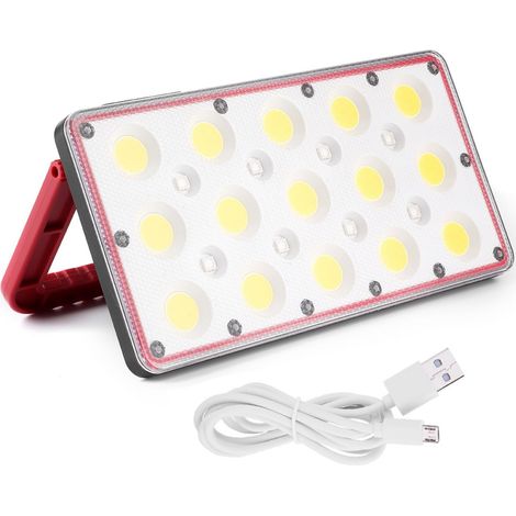 Projecteur multifonctionnel étanche COB, lanterne de camping portable, lampe de travail pour éclairage d'urgence extérieur (1/5)