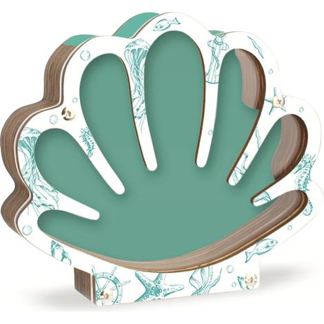 Boîte De Collection De Coquillages Présentoir Décoratif pour Coquillages De Collection - Support Décoratif Transparent Portable en Bois pour Décoration Maison , Collectionneurs, Salon, (1/5)
