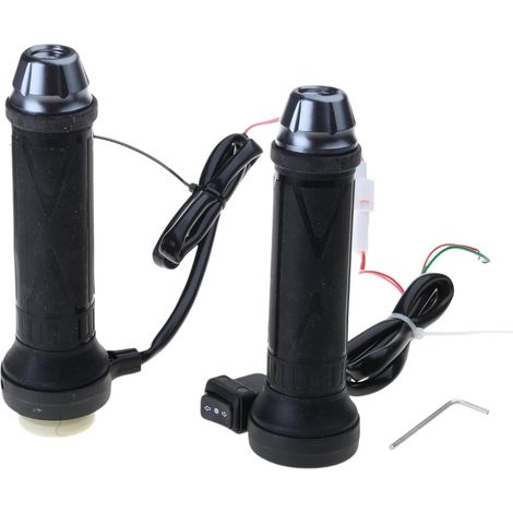 Poignées chauffantes pour guidon de moto 12 V 22 mm pour scooter électrique ATV (1/5)