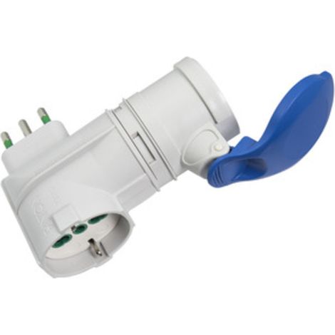 FME 73.010 ADATTATORE CEE 16A+T 2P+T SCHUKO 220V IP44  1 PZ