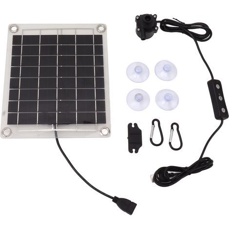 Kit de Pompe à Eau Solaire Kit de Pompe à Eau Solaire Efficace, Kit de Pompe à Eau Solaire 20 W Volume D'eau Réglable pour L'irrigation de Bassin de Fontaine avec Interrupteur (1/5)