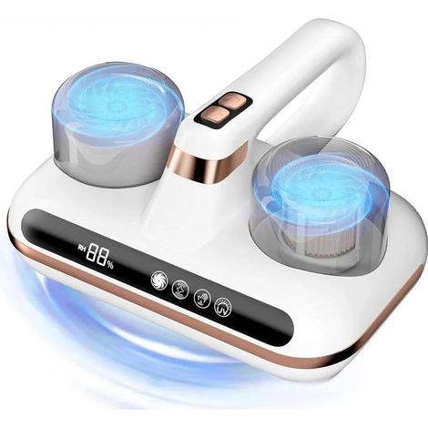 Kabelloser Matratzenstaubsauger, tragbarer Bettstaubsauger mit 16 kPa Saugkraft, doppeltem Staubauffangsystem und LED-Anzeige für Bett- und Sofamatratzen (1/5)