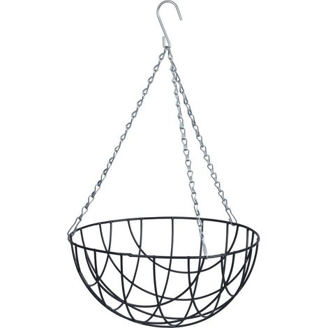 Panier suspendu - Système de suspension et crochets - Ø35,5 x 17,5 cm Vert (1/5)