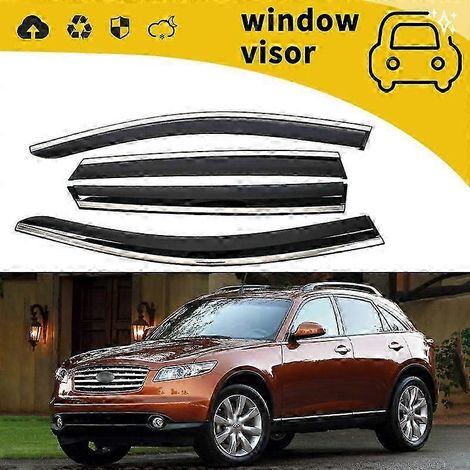 Déflecteurs de pluie pour vitres de portières Infiniti FX35/EX25 (2006-2013) - Décoration de rechange (1/5)