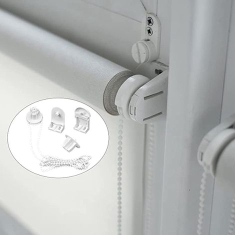 Sistema per tende a rullo con staffe a parete - 25 mm - Accessori per tende a rullo - Plastica - Con catenella a sfere 3M - Kit di riparazione e sostituzione per tende a rullo - Ricambi per tende - Bi (1/5)