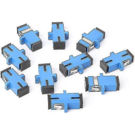 10 adaptateurs fibre optique SC/UPC, brides fibre optique SC, connecteurs SC/UPC (1/5)