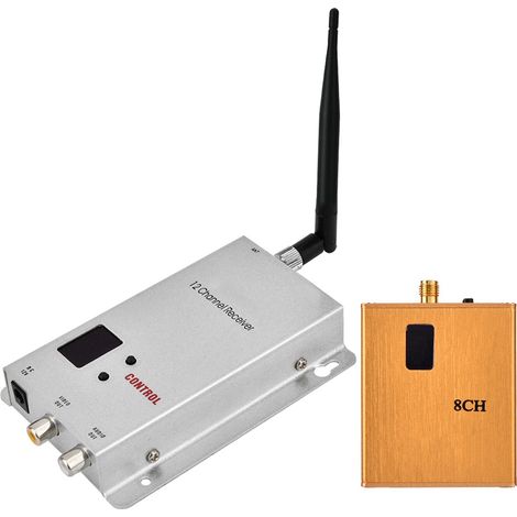 Kit émetteur-récepteur audio-vidéo sans fil 1,2 GHz 800 mW pour la surveillance CCTV (1/5)