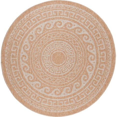 Tapis rond Naturel aspect jute Motif Beige Crème 200x200cm (1/5)