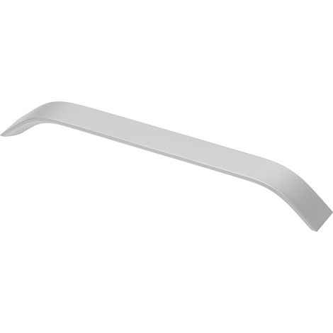 Poignée de Meuble 337, Design Moderne, Entraxe 224 mm, Longueur 244 mm, en Aluminium Anodisé, Finition Argent Satiné, pour Tiroir, Armoire et Cuisine