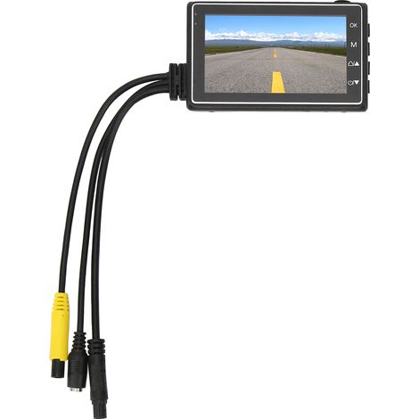 Caméra embarquée moto double caméra avant/arrière 1080P+720P, enregistreur de conduite pour moto, accessoire avec vision frontale et arrière (1/5)