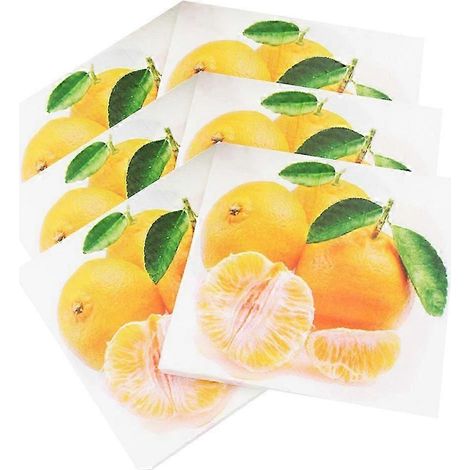 Serviettes de table imprimées à motifs de fruits, couleurs assorties, idéales pour les anniversaires, les fêtes prénatales et le quotidien. Lot de 20. (1/5)