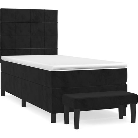 Maison Exclusive - Boxspringbett mit Matratze Schwarz 90x190 cm S