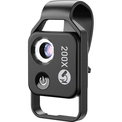 Microscope LED Portable - 200x Numérique Pour Smartphone - Observation D Insectes Et Inspection De Bijoux - 1 Pièce (1/5)