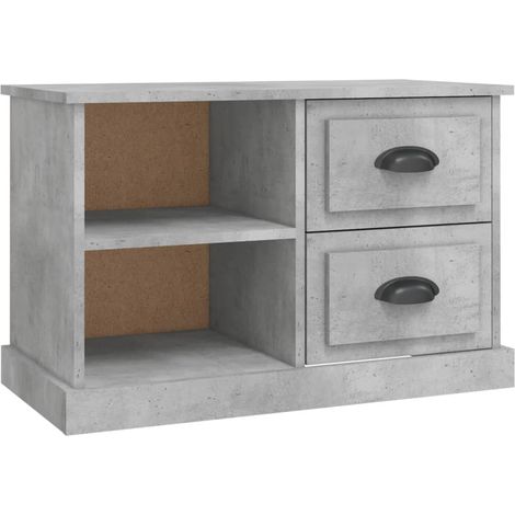 Mueble TV multimedia estantería para televisión buffet para televisión comedor salón dormitorio 73 x 35,5 x 47,5 cm madera contrachapada gris 020026200