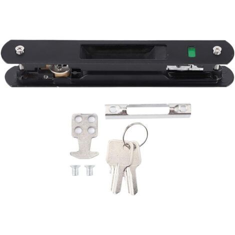 Verrou de Porte- Porte Coulissante Fenêtre Crochet Serrure Porte Mobile Moderne Simple Double Face Serrure pour La Maison(Pour épaisseur de porte 26mm-30) (1/3)