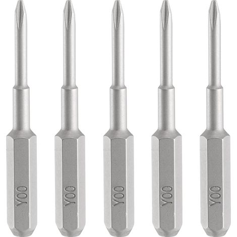 5pcs Y00 Embout de Tournevis Tri-Wing 5/32" Tige Hexagonale 35mm/1.38" Longueur Magnétique Tête En Y à 3 Pans Acier S2 Embout de Tournevis (1/5)