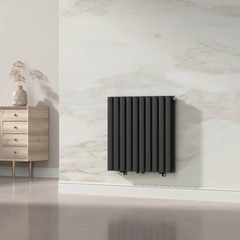 Design Röhrenheizkörper Nore Schwarz 60x60cm Doppellagig 800W [neu.haus] (1/5)