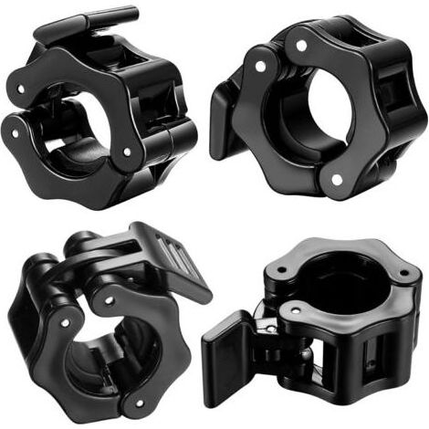 4 Pièces Collier Bague de Serrage Haltères, Pinces à Haltères 30mm, Clips de Collier d'Haltères, Collier de Blocage Bague Serrure à Haltères à Dégagement Verrouillage de Pince Collier Halteres (1/5)