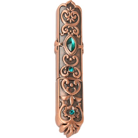 Étui à aiguilles vintage orné de strass, motif sculpté, tube de rangement tendance pour aiguilles à coudre, outils de couture DIY, or rose (1/5)