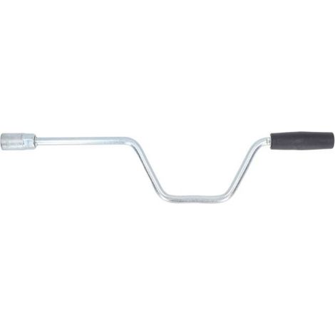 Poignée D'enroulement - Fer Galvanisé - Pour Réglage Pieds Support Caravane Remorque - Longueur 500 Mm - Diamètre 19 Mm - 1 Pièce (1/4)